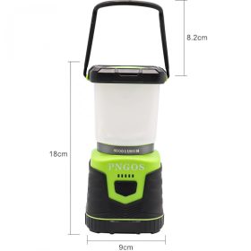 Pngos LED tragbare Campinglampe mit Akku 1000 Lumen (grün)