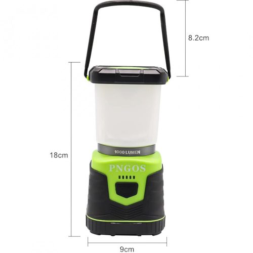 Pngos LED tragbare Campinglampe mit Akku 1000 Lumen (grün)