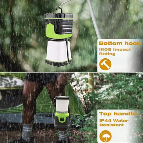 Pngos LED tragbare Campinglampe mit Akku 1000 Lumen (grün)