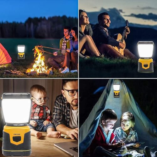 Pngos LED tragbare Campinglampe mit Akku 1000 Lumen (Orange)