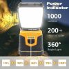 Pngos LED tragbare Campinglampe mit Akku 1000 Lumen (Orange)