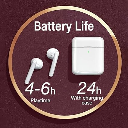 Ture kabellose Bluetooth-Kopfhörer mit Geräuschunterdrückung (weiß)