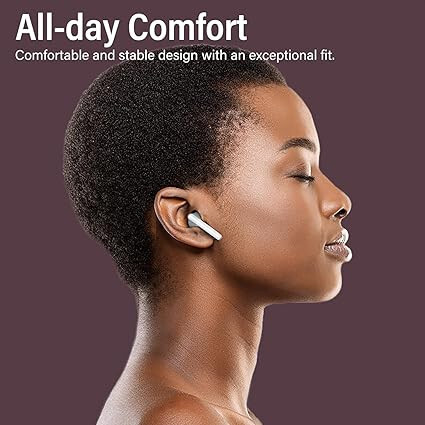 Ture kabellose Bluetooth-Kopfhörer mit Geräuschunterdrückung (weiß)