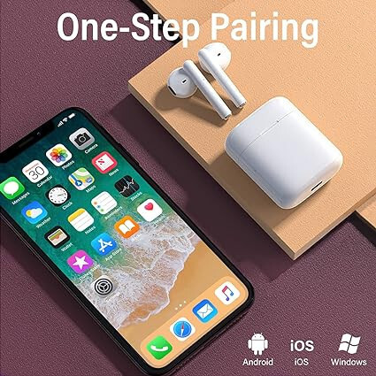 Ture kabellose Bluetooth-Kopfhörer mit Geräuschunterdrückung (weiß)