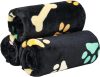 Dono Soft Haustier- und Sofabezug 3 Stück Schwarz M 76x52cm