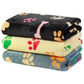   Dono Soft Haustier- und Sofabezug 3 Stück Schwarz/Gelb/Blau M 76x52cm