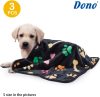 Dono Soft Haustier- und Sofabezug 3 Stück Schwarz/Gelb/Blau M 76x52cm