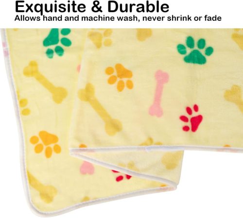 Dono Soft Haustier- und Sofabezug 3 Stück Schwarz/Gelb/Blau M 76x52cm
