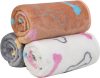 Dono Soft Haustier- und Sofabezug 3 Stück Weiß/Grau/Braun M 76x52cm