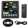 TS-3310 Drahtlose Wettervorhersagestation mit Wecker (Schwarz)