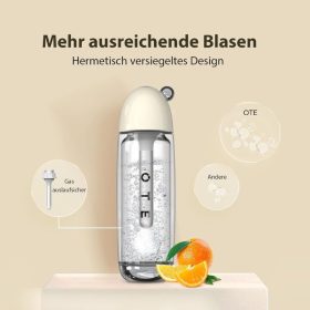   OTE Tragbare Getränkemaschine – mit 20 CO2-Kartuschen, rot, 450 ml