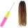 Blux-Haarverlängerungen und geflochtene braune Ombre-Haarverlängerungen
