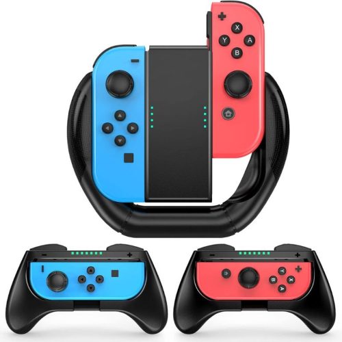 Mooroer Joy-Con Griff und Rennlenkrad 3 Stück - Schwarz