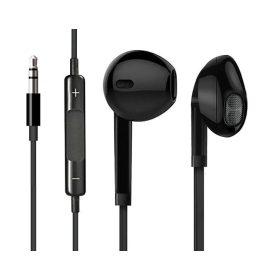   Trendige schwarze Kopfhörer mit 3,5-mm-Klinkenanschluss, 2 Stück