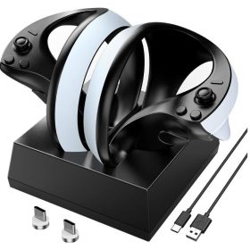   Mooroer PS VR2 Ladestation für Sony PS VR2 Sense Controller, Schwarz