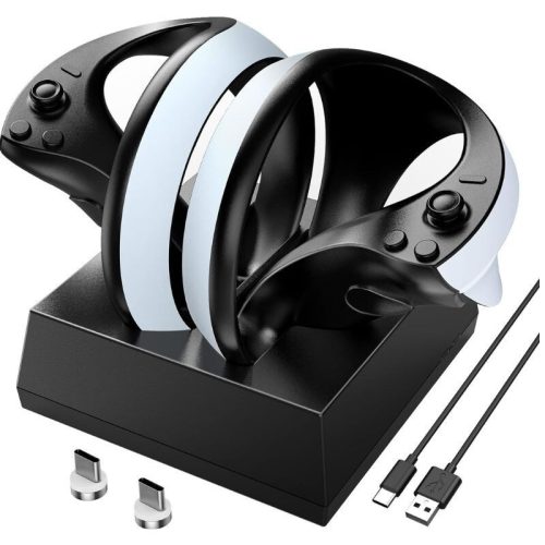 Mooroer PS VR2 Ladestation für Sony PS VR2 Sense Controller, Schwarz