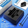 Mooroer PS VR2 Ladestation für Sony PS VR2 Sense Controller, Schwarz