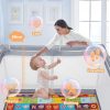 Tenckat Baby tragbarer Laufstall mit Haustiermatratze 130x130x68cm