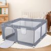 Tenckat Baby tragbarer Laufstall mit Haustiermatratze 130x130x68cm