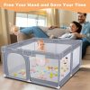 Tenckat Baby tragbarer Laufstall mit Haustiermatratze 130x130x68cm