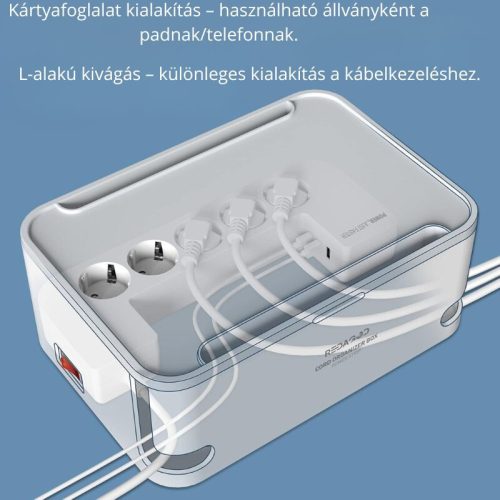 Redagod Stromverteiler mit Kabelmanagementbox, Weiß