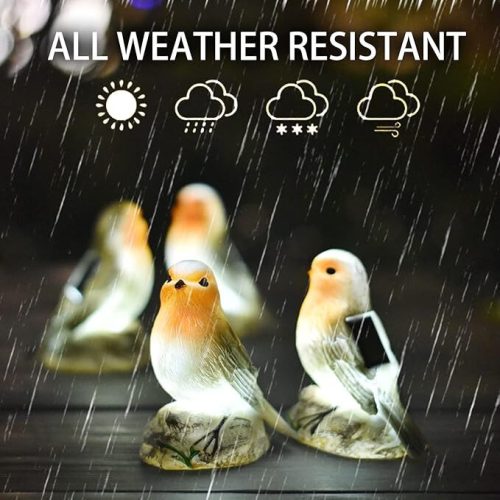 JeeYee Outdoor Bird Solar Dekolampe 4 Stk
