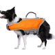 Ownpets Aufblasbare Hundeschwimmweste, XL - Orange - Grau