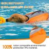 Ownpets Aufblasbare Hundeschwimmweste, XL - Orange - Grau