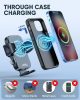 Yitumu A26 Kabelloses Auto-15-W-Qi-Handy-Ladegerät mit Saugnapfhalterung + Zigarettenanzünder-Adapter