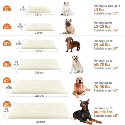 MoraPets Ultraweiche, wasserdichte Hundebettmatratze, 61 x 46 cm (Off White)