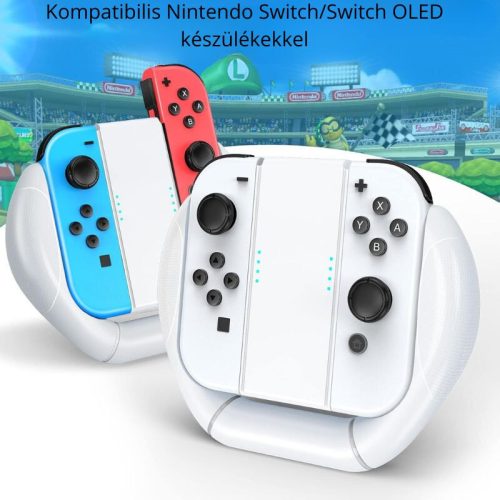 Mooroer Joy-Con Griff und Rennlenkrad 3 Stück - Weiß