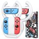 Mooroer Nintendo Switch & OLED-Rennlenkrad und Joy-Con-Griff – Weiß