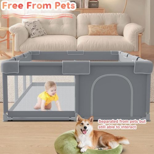 Tenckat Baby tragbarer Spielrahmen 180x150x68cm