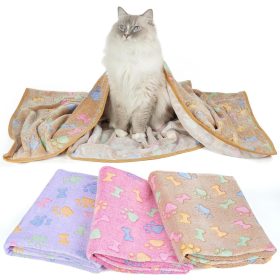   Dono Soft Haustier- und Sofabezug 3 Stück Rosa/Lila/Braun M 76x52cm