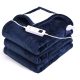 OneAmg Elektrische Heizdecke – Flanell-Heizdecke 127×152 cm, Blau