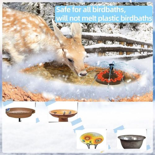 Vogelfutterheizung mit Springbrunnen, 70 W - Schwarz