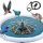 iKuchelife Winter-Vogelheizung mit Springbrunnen, 250 W, Schwarz