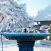 iKuchelife Winter-Vogelheizung mit Springbrunnen, 250 W, Schwarz