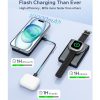 KPON Magnetische Powerbank 10000 mAh mit Magsafe iPhone- und Apple Watch-Ladegerät - Carbon Black