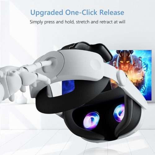 Bequemer, verstellbarer Kopfriemen für Pico 4 VR-Brille – Ergonomisches Design mit Präzisions-Einstellrad          