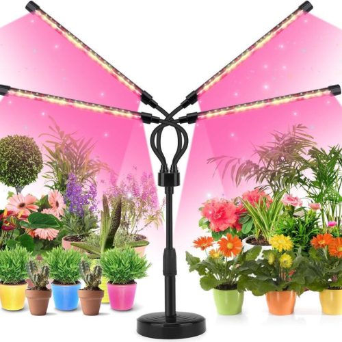 Yikedan LED-Pflanzenlicht für Zimmerpflanzen, Schwarz