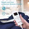 OneAmg Elektrische Heizdecke – Flanell-Heizdecke 160 × 180 cm, Blau
