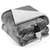OneAmg Elektrische Heizdecke – Flanell-Heizdecke 160 x 180 cm, Grau