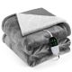 OneAmg Elektrische Heizdecke – Flanell-Heizdecke 160 x 180 cm, Grau