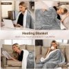 OneAmg Elektrische Heizdecke – Flanell-Heizdecke 160 x 180 cm, Grau