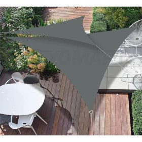   SunnestLife Wasserdichtes, UV-beständiges, dreieckiges Sonnensegel 6x6x6m (Grau)